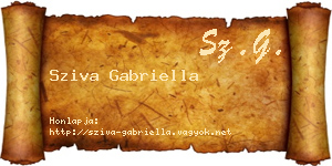 Sziva Gabriella névjegykártya